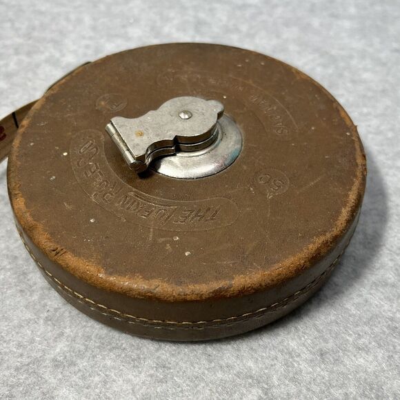 Vintage 50’ Metallic Tape Measure The Lufkin Rule Co 503 Made In USA Decor Craft - Picture 6 of 12